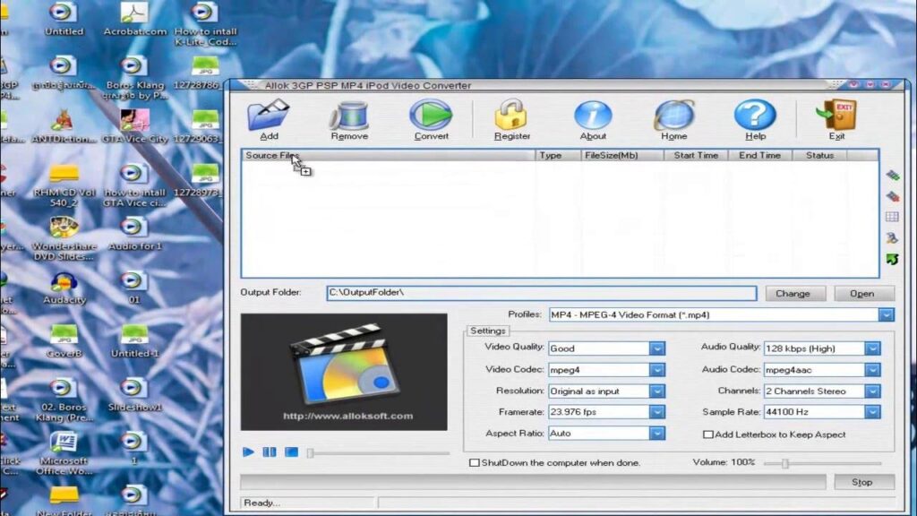Allok 3GP PSP MP4 iPod Video Converter 5 1