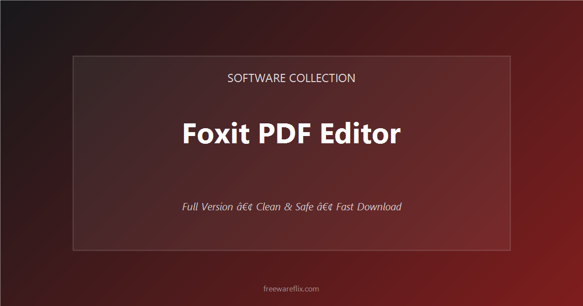 Foxit PDF Editor featured.png