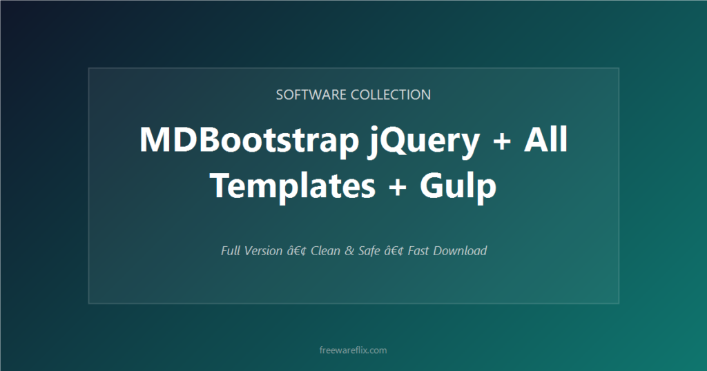 MDBootstrap jQuery All Templates Gulp featured.png